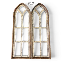Sample Sale Rustic Dandelion Cathedral Wood Window Arches | Farmhouse Wall Décor Sets 14-25 - Ranch Junkie LLC 
