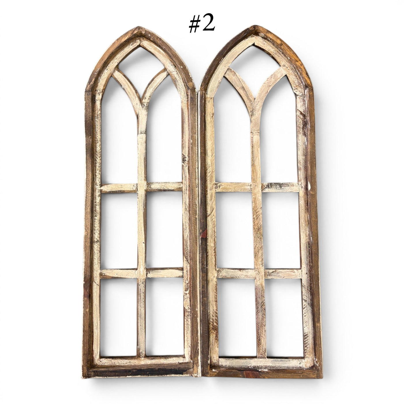 Sample Sale Rustic Dandelion Cathedral Wood Window Arches | Farmhouse Wall Décor Sets 1-13 - Ranch Junkie LLC 