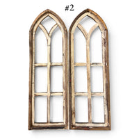 Sample Sale Rustic Dandelion Cathedral Wood Window Arches | Farmhouse Wall Décor Sets 1-13 - Ranch Junkie LLC 