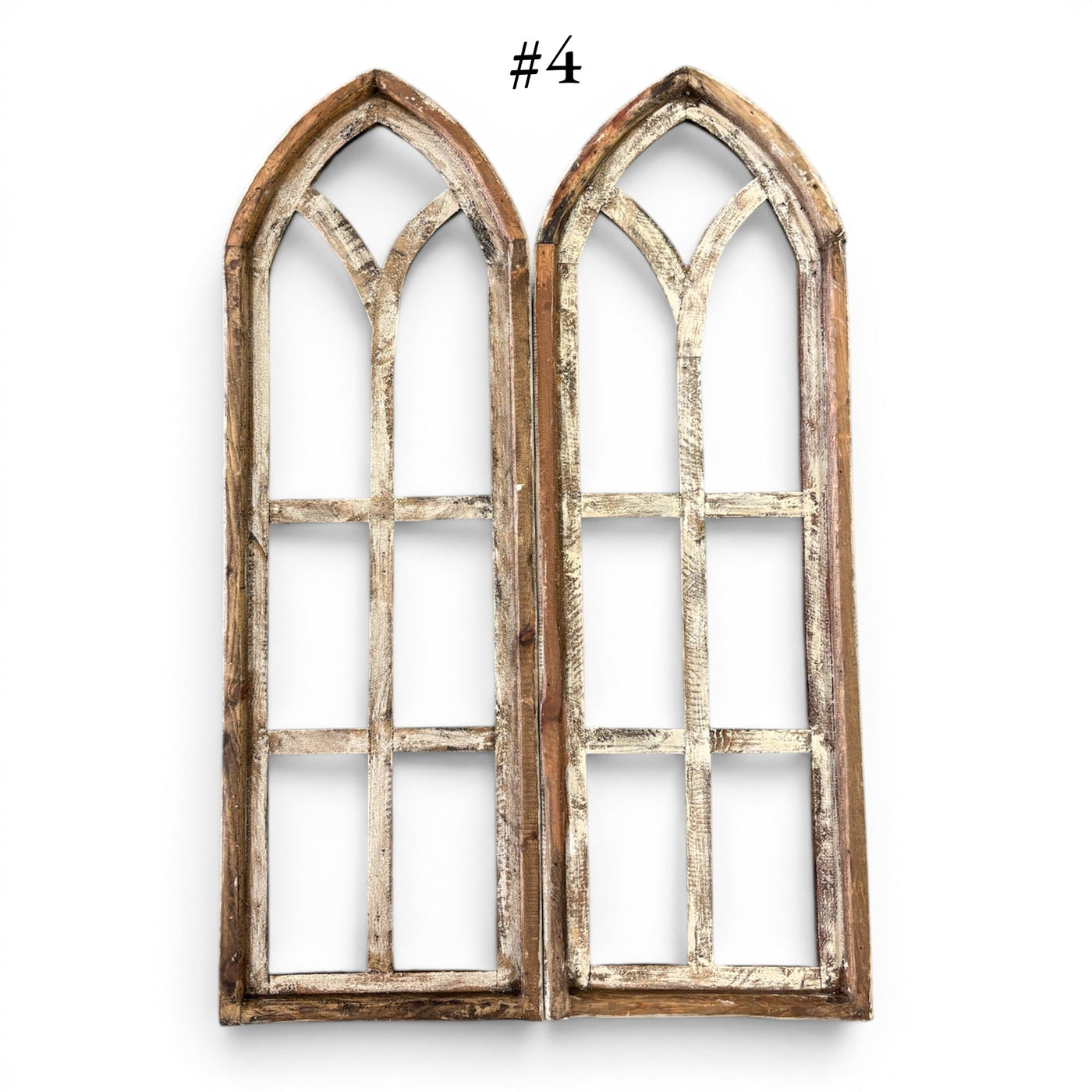 Sample Sale Rustic Dandelion Cathedral Wood Window Arches | Farmhouse Wall Décor Sets 1-13 - Ranch Junkie LLC 