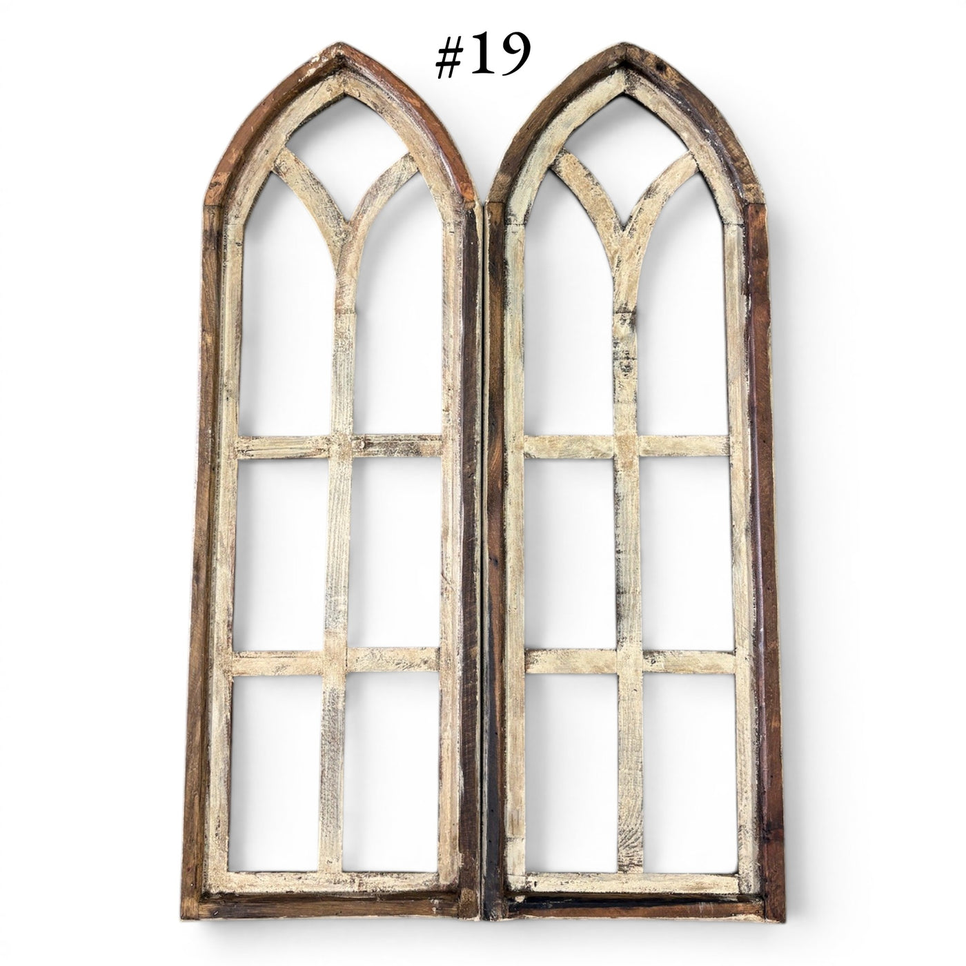 Sample Sale Rustic Dandelion Cathedral Wood Window Arches | Farmhouse Wall Décor Sets 14-25 - Ranch Junkie LLC 
