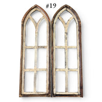 Sample Sale Rustic Dandelion Cathedral Wood Window Arches | Farmhouse Wall Décor Sets 14-25 - Ranch Junkie LLC 