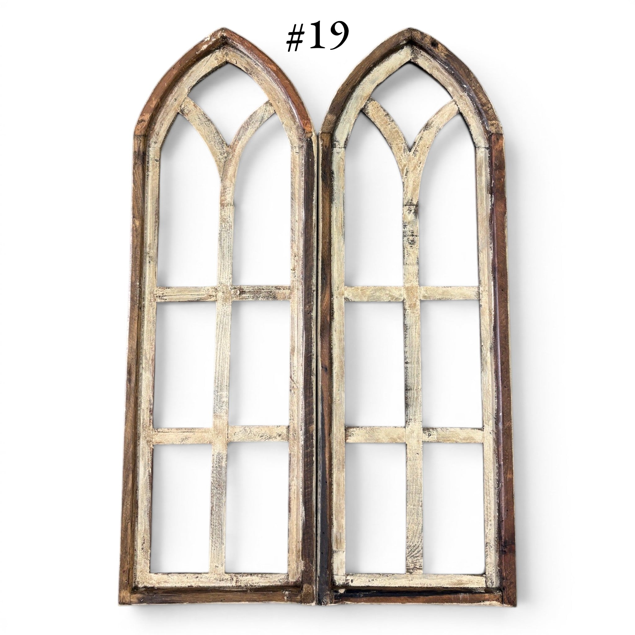 Sample Sale Rustic Dandelion Cathedral Wood Window Arches | Farmhouse Wall Décor Sets 14-25 - Ranch Junkie LLC 