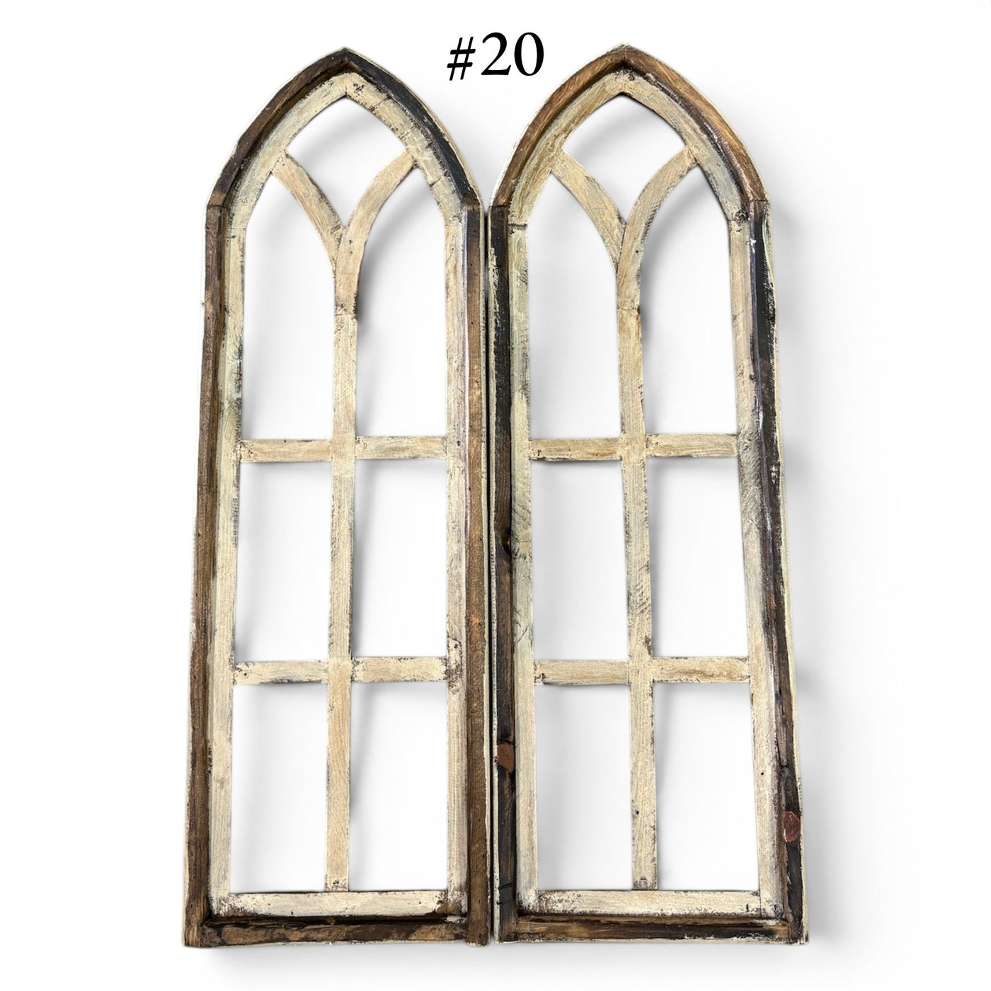 Sample Sale Rustic Dandelion Cathedral Wood Window Arches | Farmhouse Wall Décor Sets 14-25 - Ranch Junkie LLC 