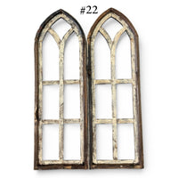 Sample Sale Rustic Dandelion Cathedral Wood Window Arches | Farmhouse Wall Décor Sets 14-25 - Ranch Junkie LLC 