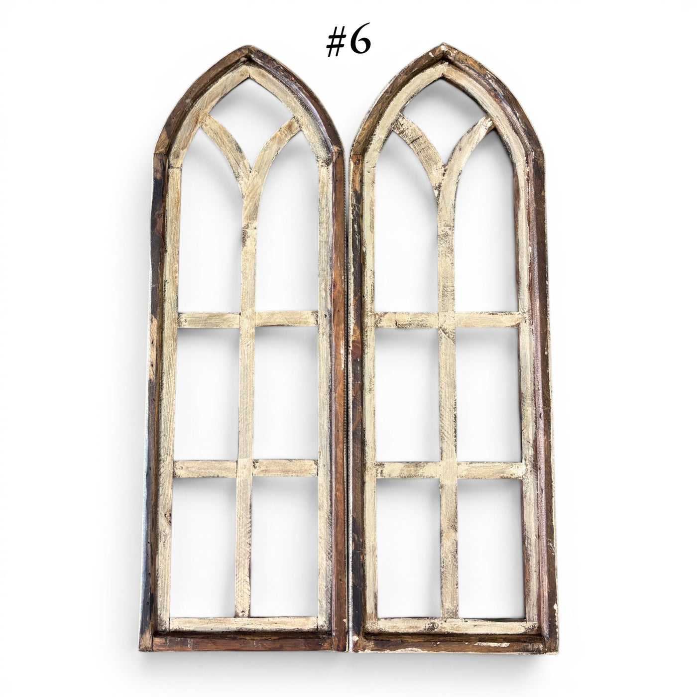 Sample Sale Rustic Dandelion Cathedral Wood Window Arches | Farmhouse Wall Décor Sets 1-13 - Ranch Junkie LLC 