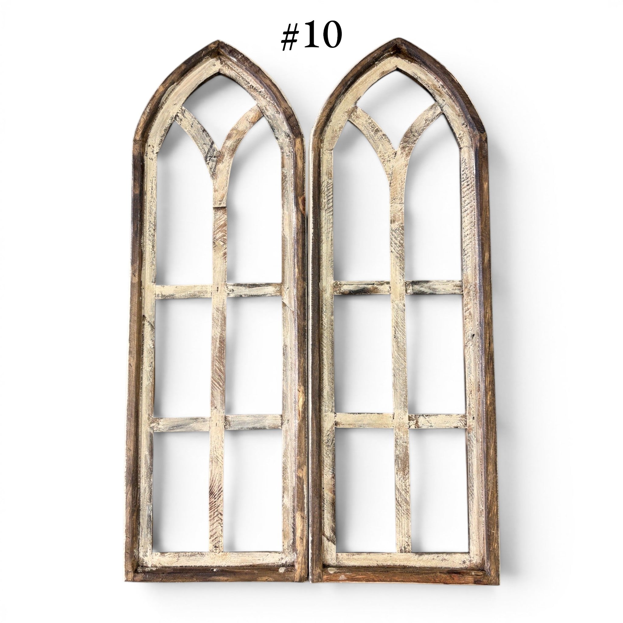 Sample Sale Rustic Dandelion Cathedral Wood Window Arches | Farmhouse Wall Décor Sets 1-13 - Ranch Junkie LLC 