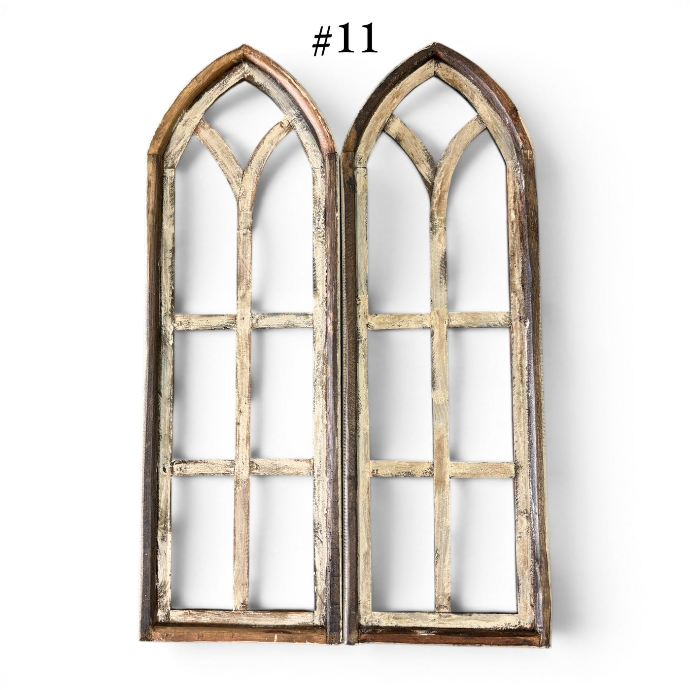 Sample Sale Rustic Dandelion Cathedral Wood Window Arches | Farmhouse Wall Décor Sets 1-13 - Ranch Junkie LLC 