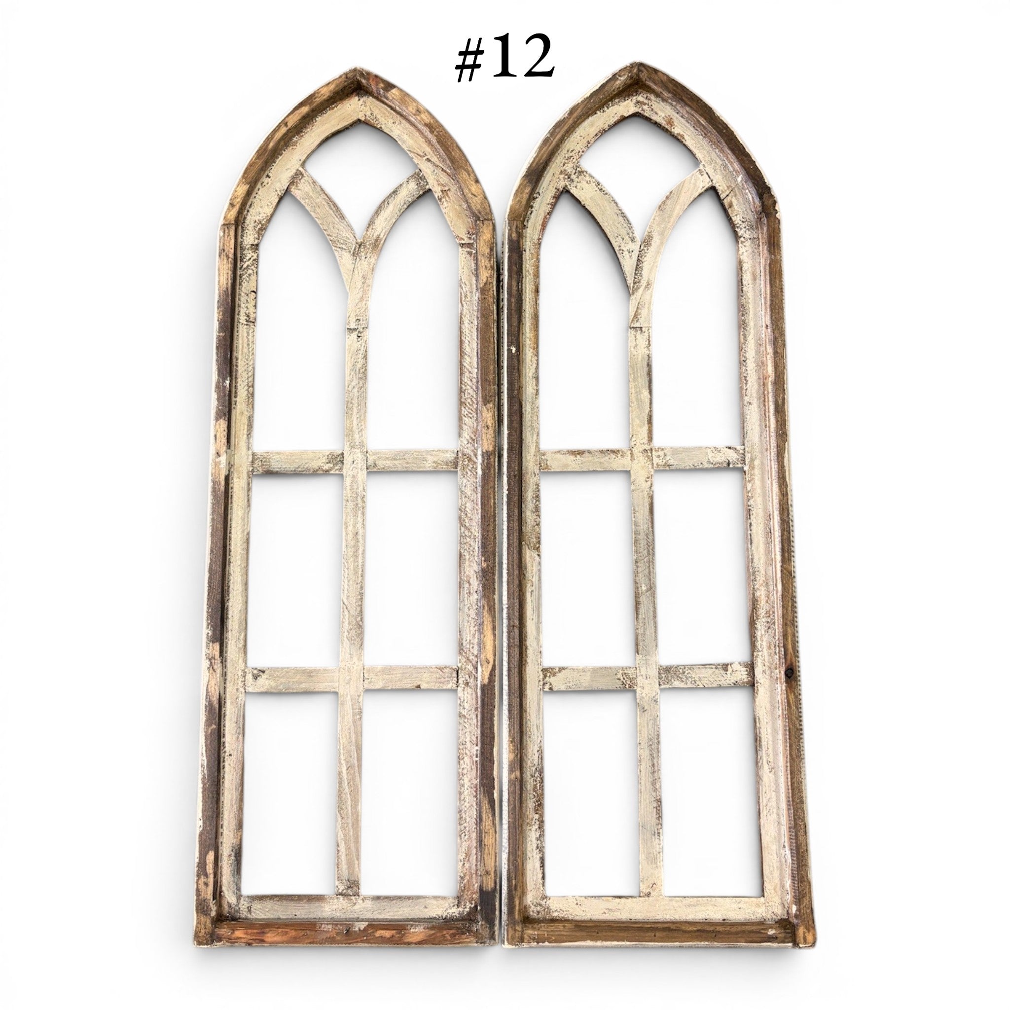 Sample Sale Rustic Dandelion Cathedral Wood Window Arches | Farmhouse Wall Décor Sets 1-13 - Ranch Junkie LLC 