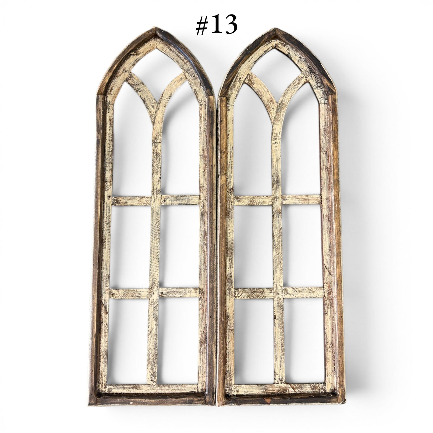 Sample Sale Rustic Dandelion Cathedral Wood Window Arches | Farmhouse Wall Décor Sets 1-13 - Ranch Junkie LLC 