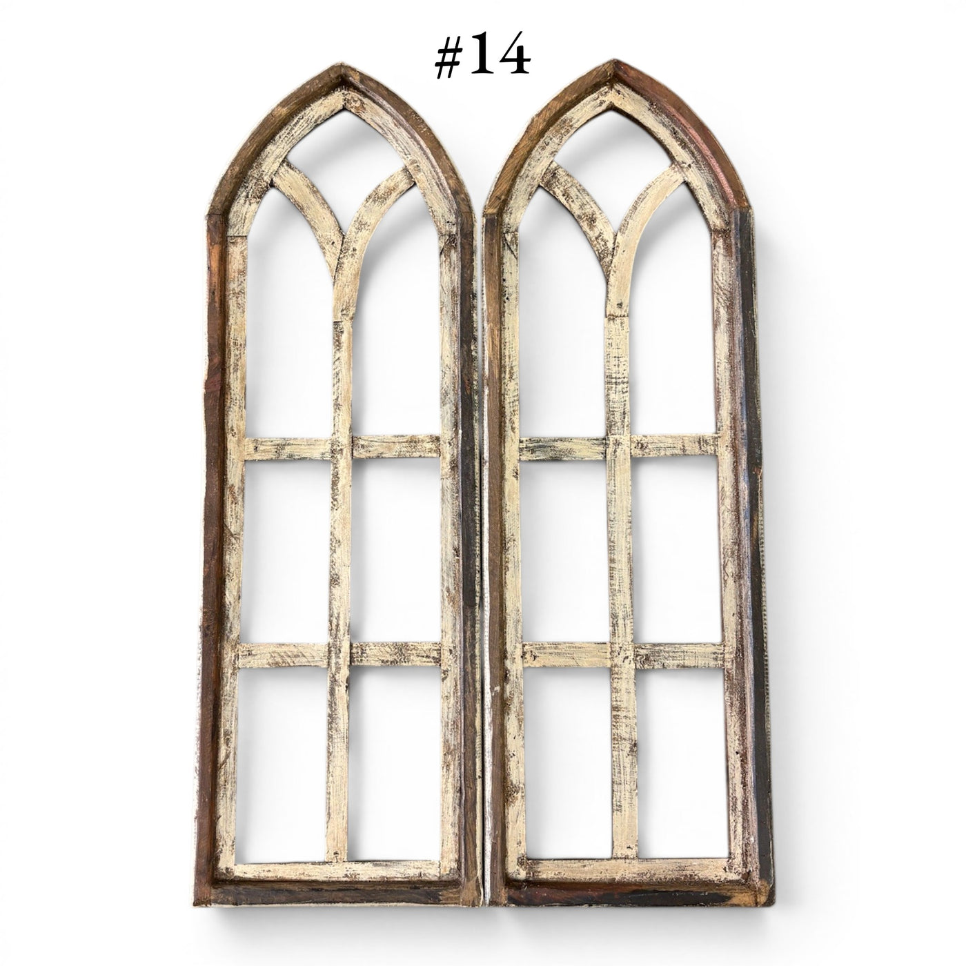 Sample Sale Rustic Dandelion Cathedral Wood Window Arches | Farmhouse Wall Décor Sets 14-25 - Ranch Junkie LLC 