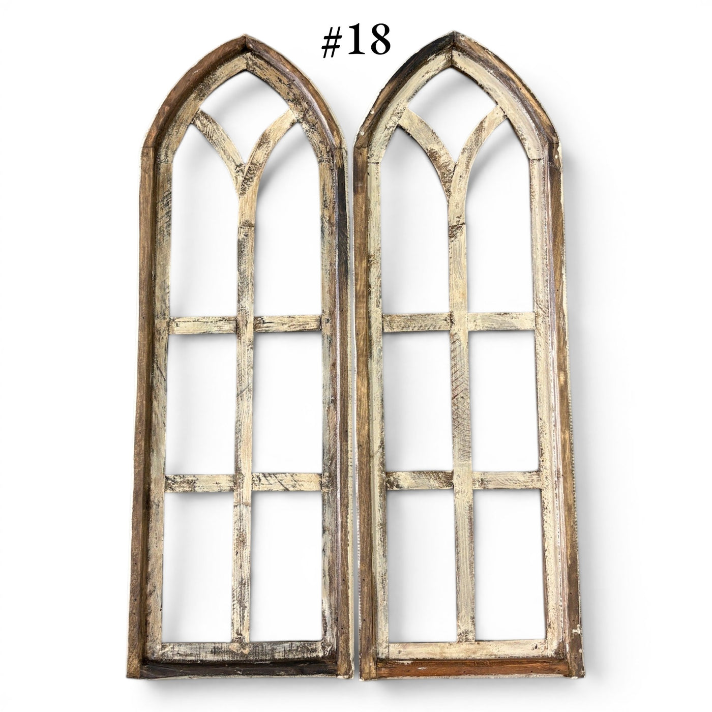 Sample Sale Rustic Dandelion Cathedral Wood Window Arches | Farmhouse Wall Décor Sets 14-25 - Ranch Junkie LLC 