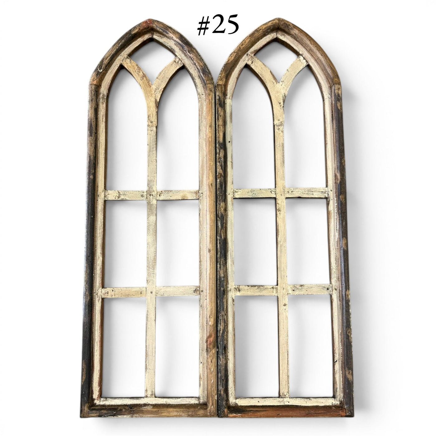 Sample Sale Rustic Dandelion Cathedral Wood Window Arches | Farmhouse Wall Décor Sets 14-25 - Ranch Junkie LLC 