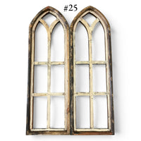 Sample Sale Rustic Dandelion Cathedral Wood Window Arches | Farmhouse Wall Décor Sets 14-25 - Ranch Junkie LLC 