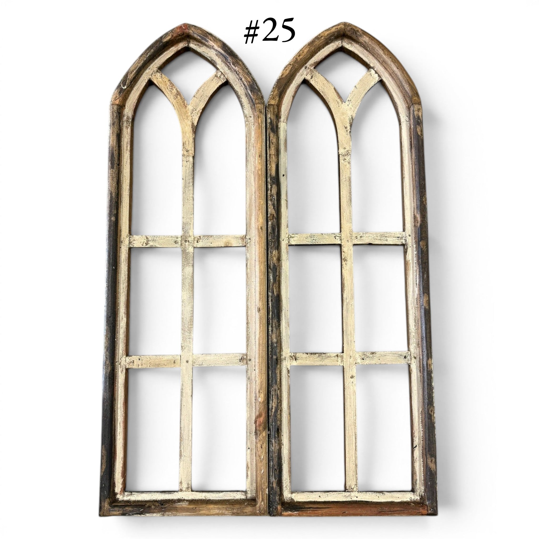 Sample Sale Rustic Dandelion Cathedral Wood Window Arches | Farmhouse Wall Décor Sets 14-25 - Ranch Junkie LLC 