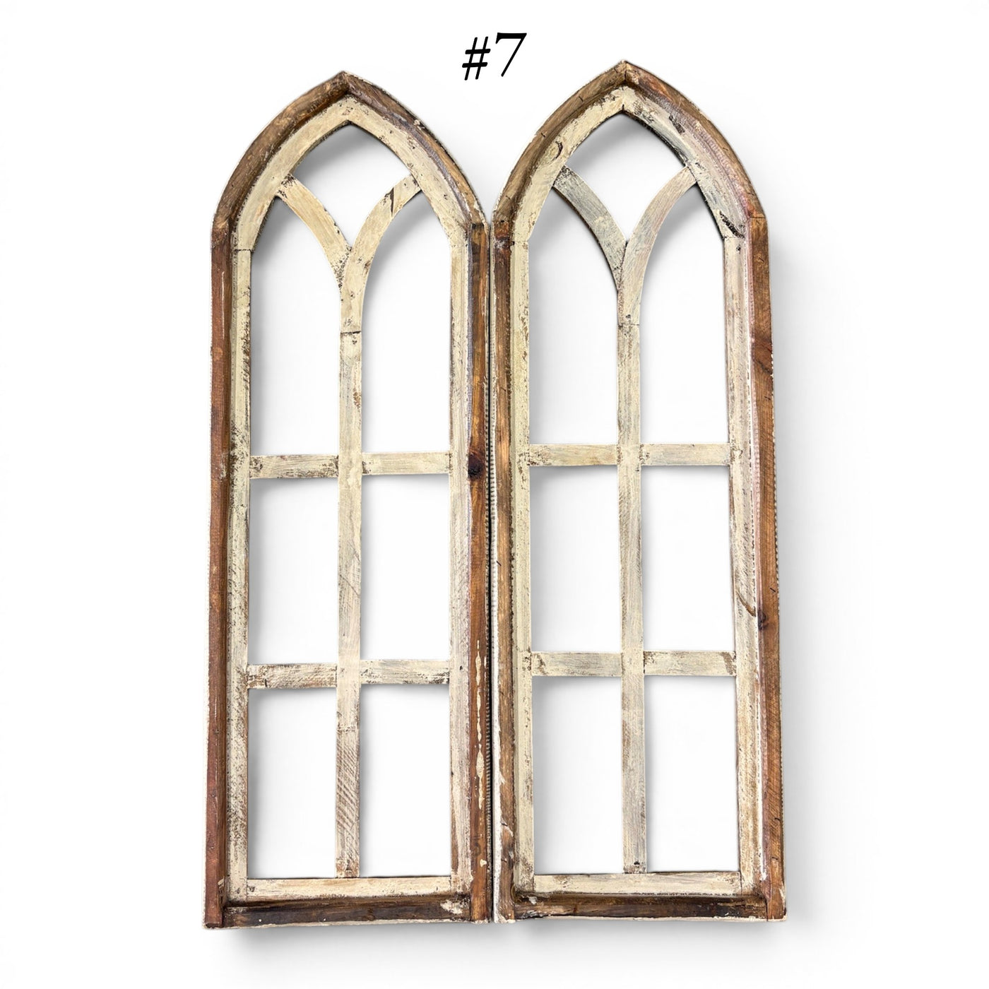 Sample Sale Rustic Dandelion Cathedral Wood Window Arches | Farmhouse Wall Décor Sets 1-13 - Ranch Junkie LLC 