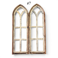 Sample Sale Rustic Dandelion Cathedral Wood Window Arches | Farmhouse Wall Décor Sets 1-13 - Ranch Junkie LLC 