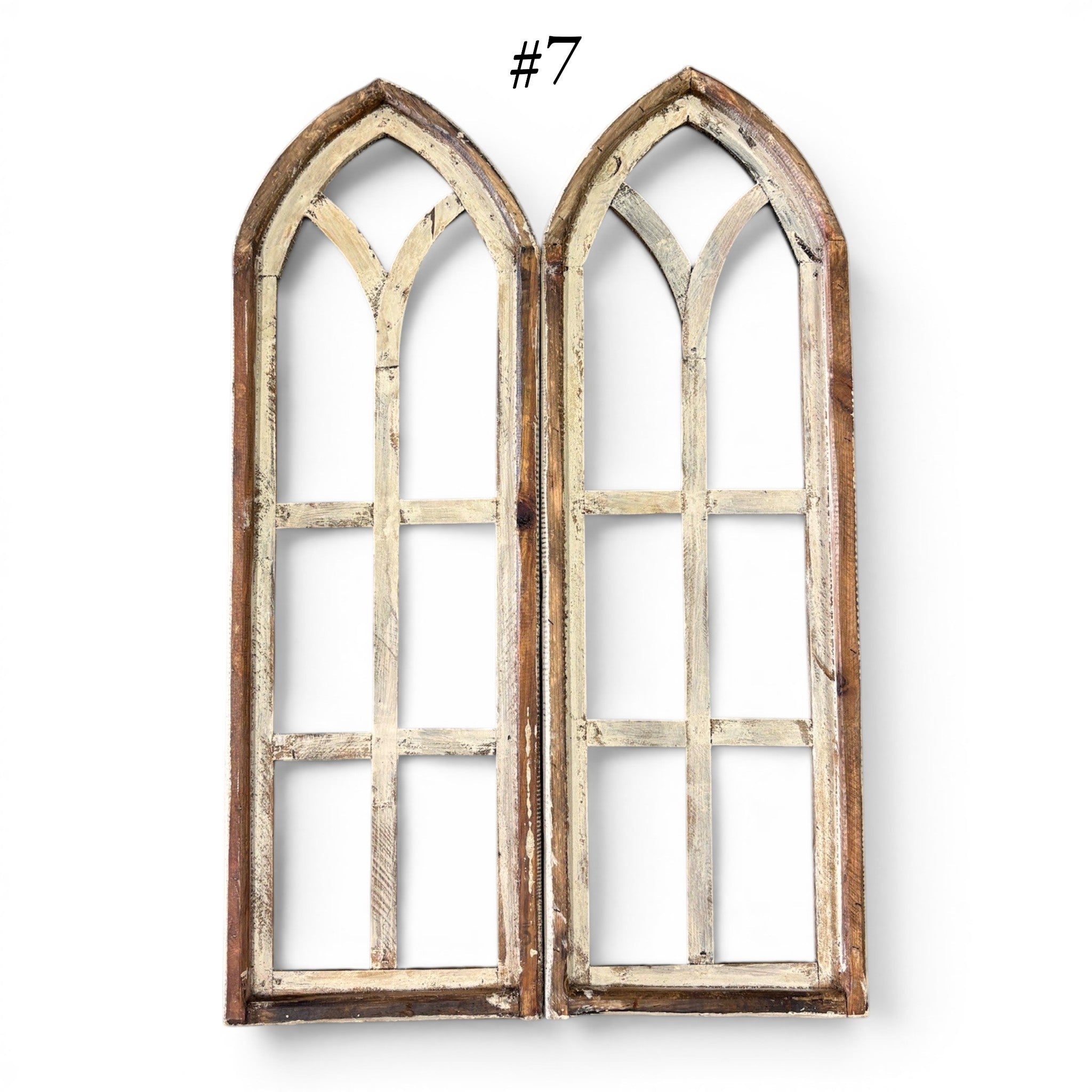 Sample Sale Rustic Dandelion Cathedral Wood Window Arches | Farmhouse Wall Décor Sets 1-13 - Ranch Junkie LLC 