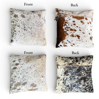 Sample Sale Set #2 Two Highlands Genuine Cowhide Pillow Covers Set Of Two - Ranch Junkie LLC 