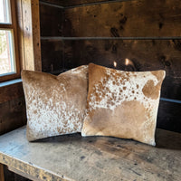Sample Sale Set #3 Two Highlands Genuine Cowhide Pillow Covers Set Of Two - Ranch Junkie LLC 