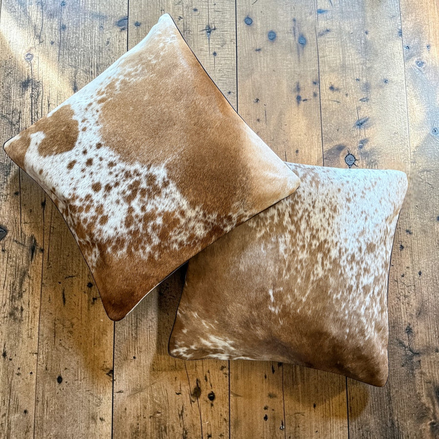 Sample Sale Set #3 Two Highlands Genuine Cowhide Pillow Covers Set Of Two - Ranch Junkie LLC 