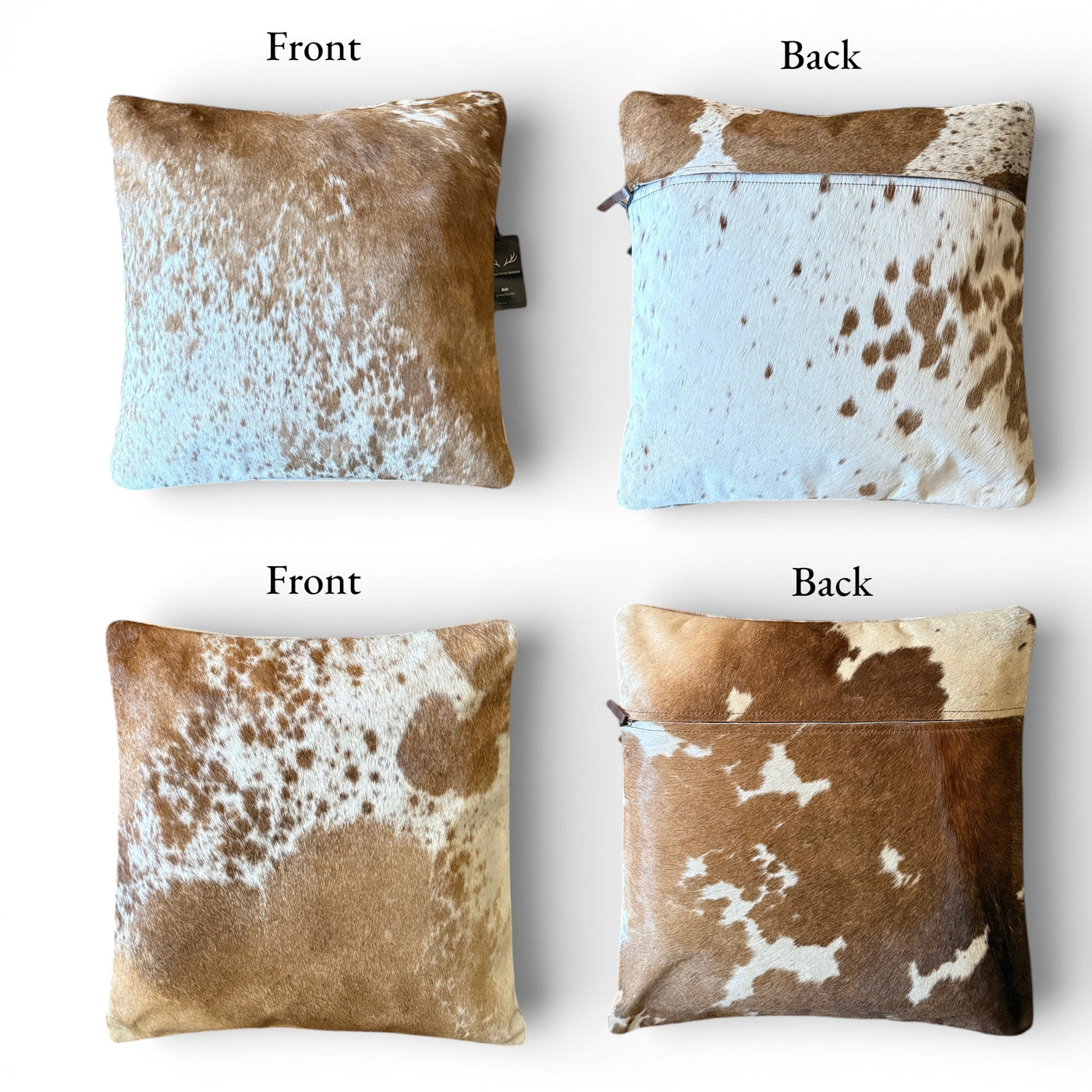 Sample Sale Set #3 Two Highlands Genuine Cowhide Pillow Covers Set Of Two - Ranch Junkie LLC 