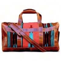 The Sedona Aztec Leather Southwestern Weekender Western Duffel Bag Saddle Blanket Bag Luggage & BagsRanch Junkie