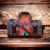 The Sedona Aztec Leather Southwestern Weekender Western Duffel Bag Saddle Blanket Bag Luggage & BagsRanch Junkie