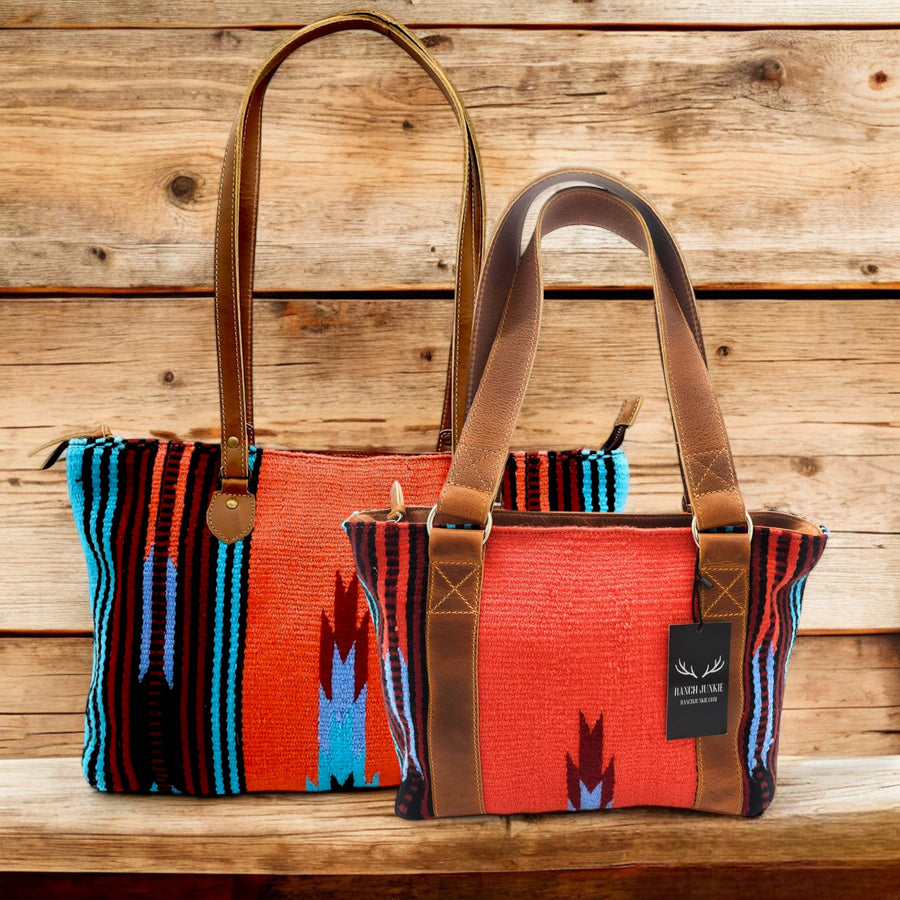 Bundle Deal Sedona Southwestern Handwoven Western Handbag + Sedona Large Handwoven Wool Boho Tote - Ranch Junkie Mercantile LLC 