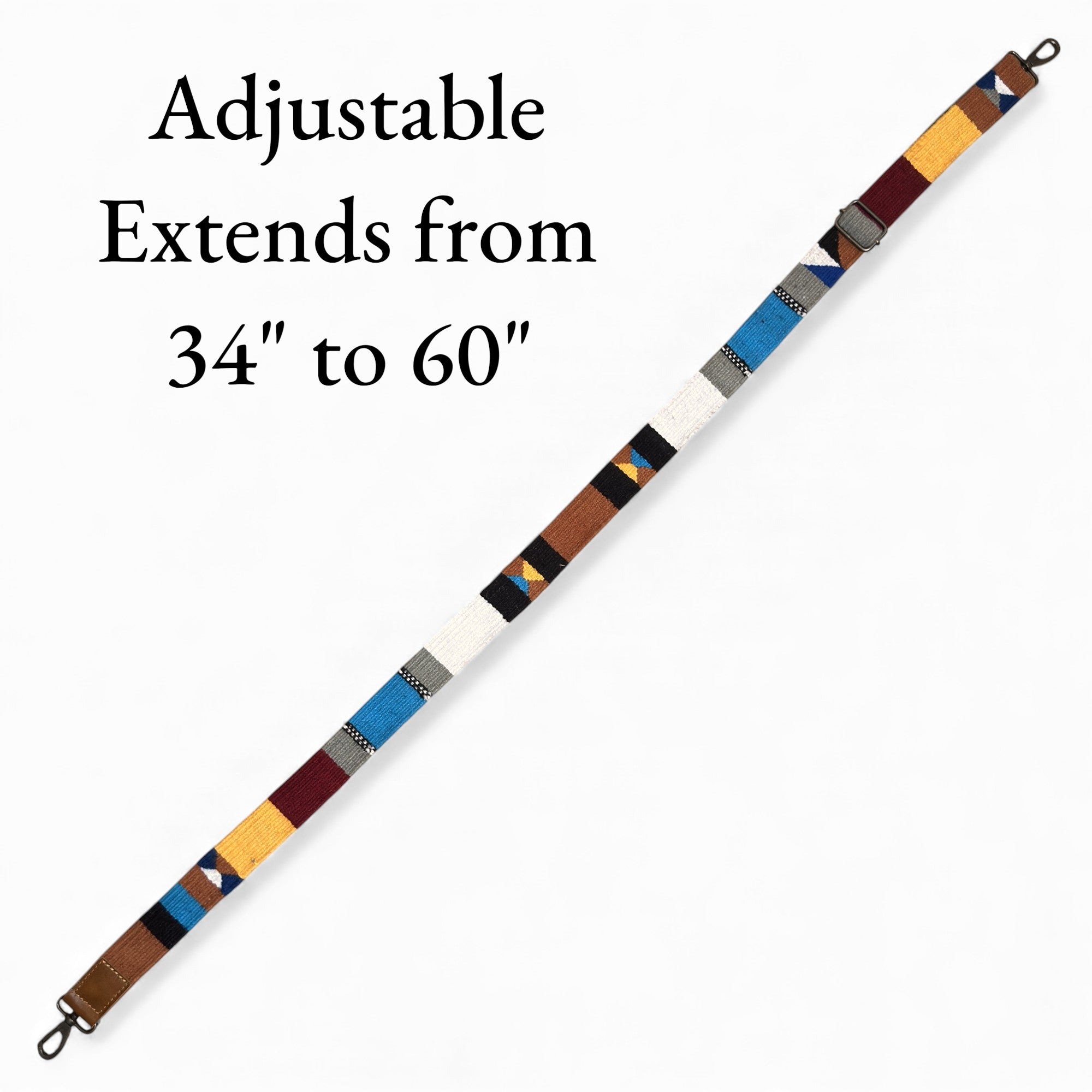 Shania Adjustable Hand Woven Wool Purse Strap (34" to 60") - Ranch Junkie Mercantile LLC 