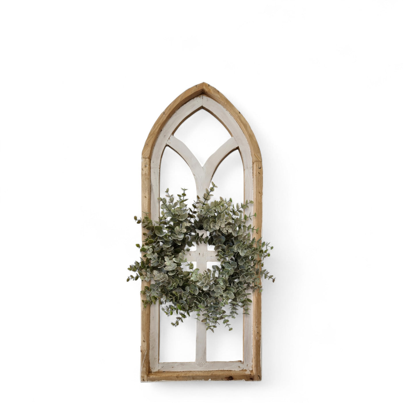 The Ivory Point Farmhouse Wooden Wall Window Arch Single -3 Sizes Cathedral - Ranch Junkie Mercantile LLC 