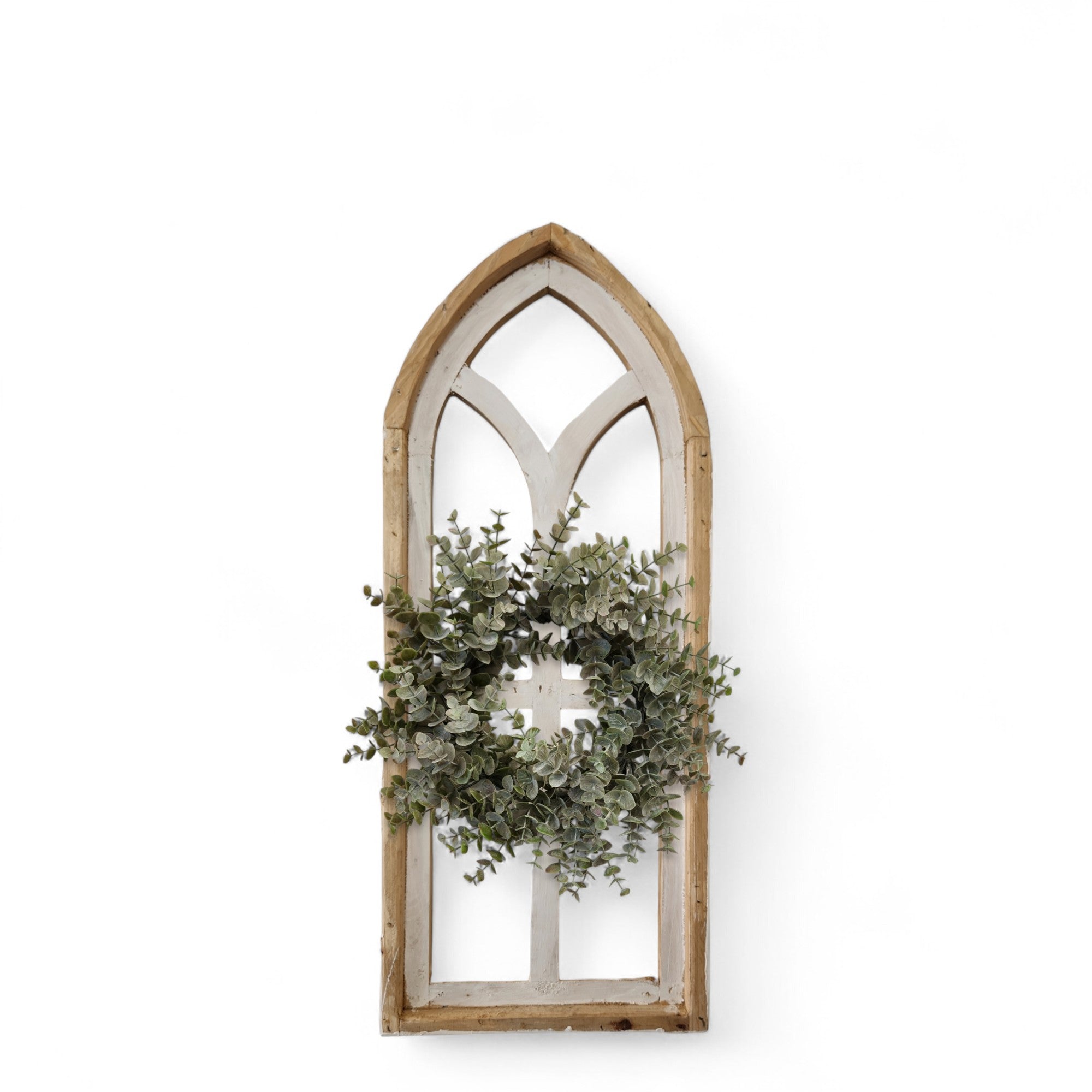 The Ivory Point Farmhouse Wooden Wall Window Arch Single -3 Sizes Cathedral - Ranch Junkie Mercantile LLC 