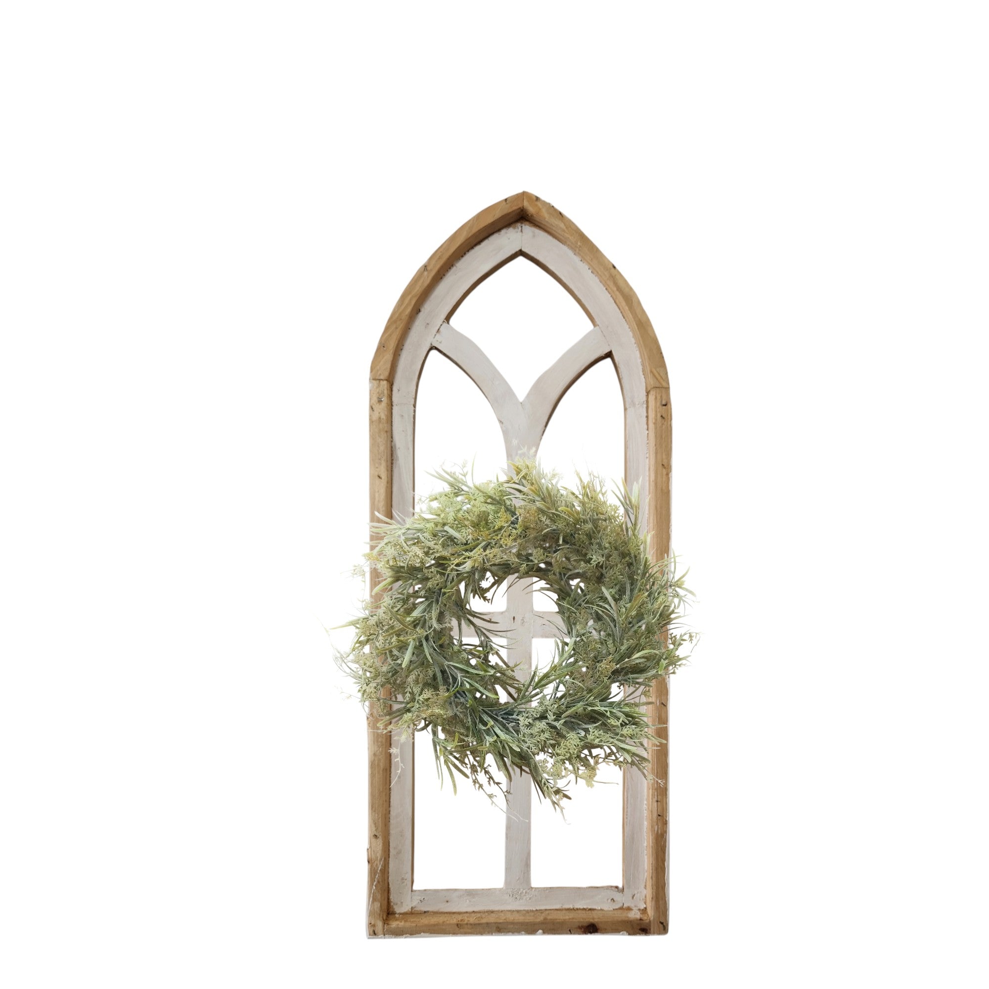 The Ivory Point Farmhouse Wooden Wall Window Arch Single -3 Sizes Cathedral - Ranch Junkie Mercantile LLC 