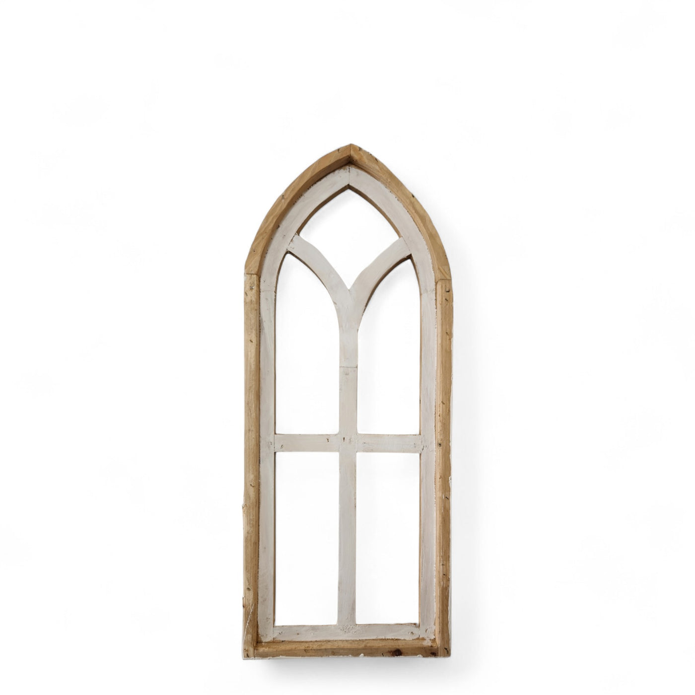 The Ivory Point Farmhouse Wooden Wall Window Arch Single -3 Sizes Cathedral - Ranch Junkie Mercantile LLC 