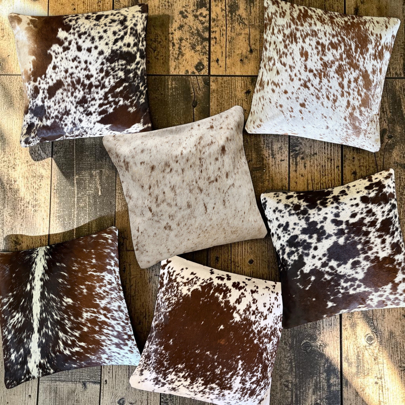 18x18 Genuine Cowhide Pillow Covers Chocolate Brown Double Sided Highlands Cowhide Pillow