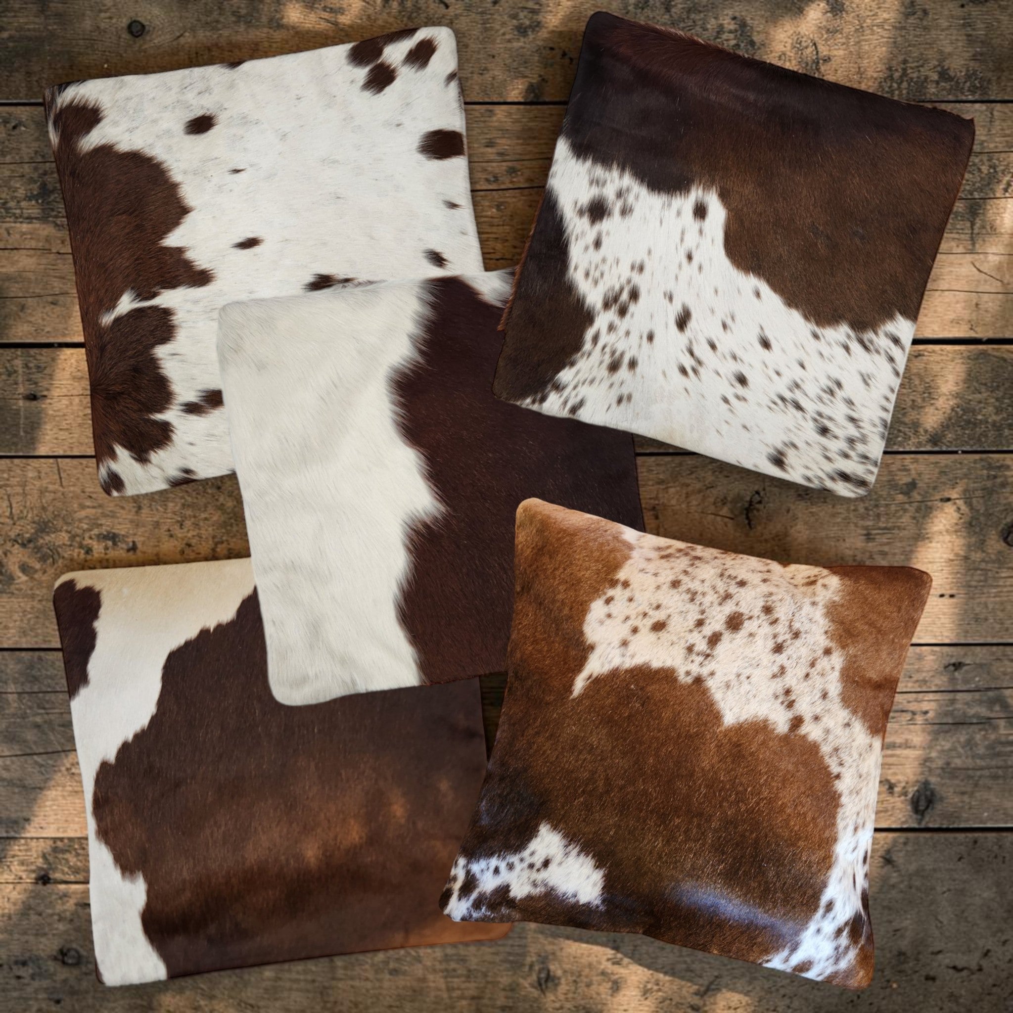 18x18 Genuine Cowhide Pillow Covers Chocolate Brown Double Sided Highlands Cowhide Pillow