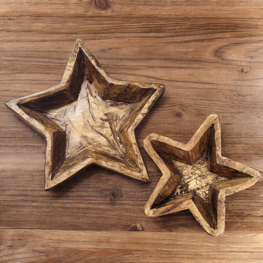 Wood Star Dough Bowl - Wood Star Bowl - Ranch Junkie Mercantile LLC 