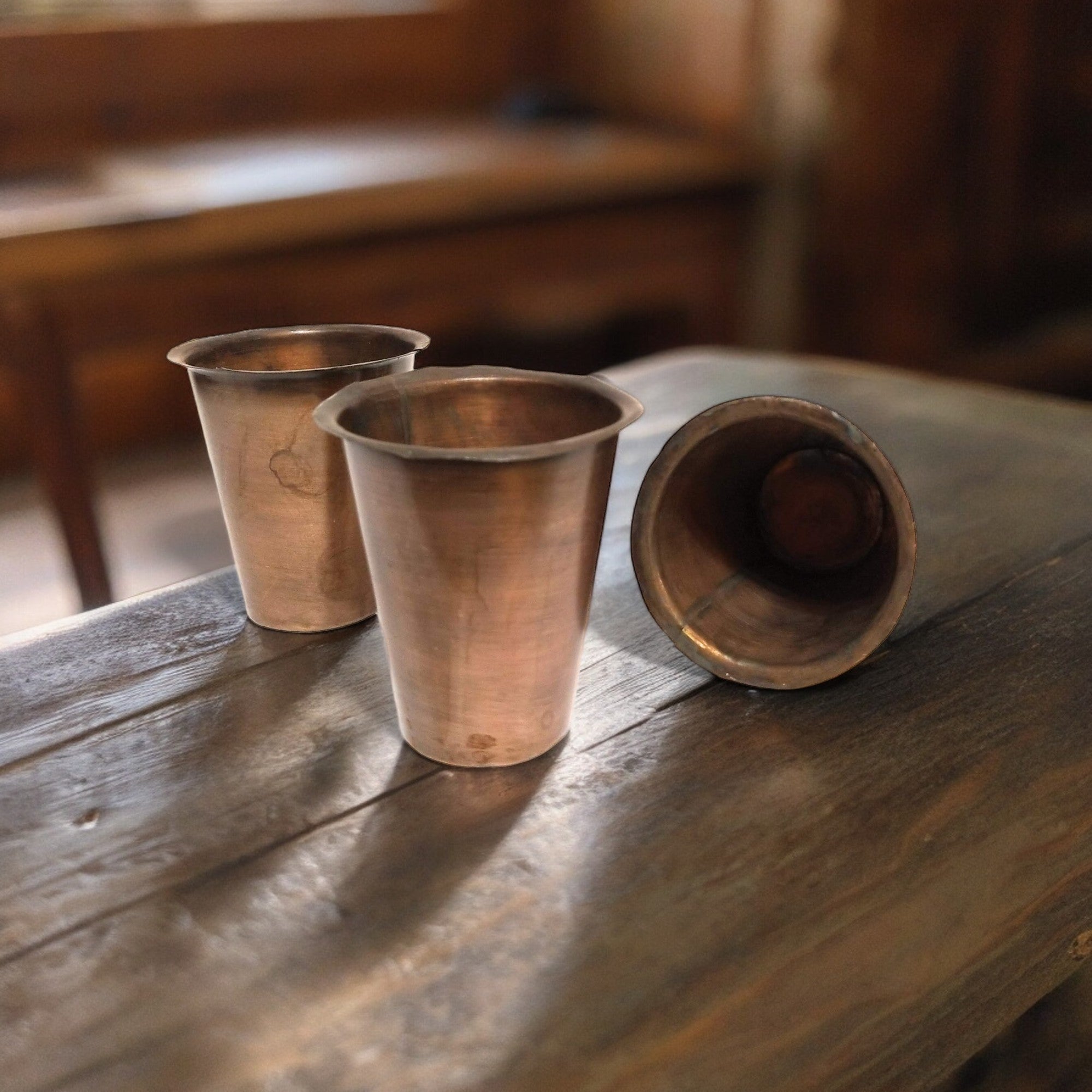 6-Piece Sugar Mold Candle Holder Set – Primitive Tin Cup Votives With Candles – Rustic, Naive Style