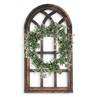 44 Inch Wall Wood Window Arch -Large Cathedral Window Frame-Sunset Grove Cathedral - Ranch Junkie Mercantile LLC 