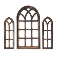 Set of 3 Farmhouse Wood Large Sunset Grove Window Collection- The Sunset Grove Collection + Wreath Option - Ranch Junkie Mercantile LLC 