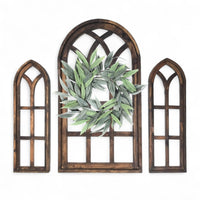 Set of 3 Farmhouse Wood Large Sunset Grove Window Collection- The Sunset Grove Collection + Wreath Option - Ranch Junkie Mercantile LLC 