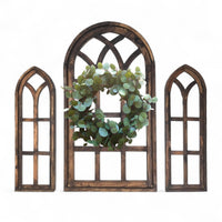 Set of 3 Farmhouse Wood Large Sunset Grove Window Collection- The Sunset Grove Collection + Wreath Option - Ranch Junkie Mercantile LLC 