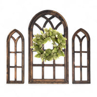 Set of 3 Farmhouse Wood Large Sunset Grove Window Collection- The Sunset Grove Collection + Wreath Option - Ranch Junkie Mercantile LLC 