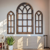 Set of 3 Farmhouse Wood Large Sunset Grove Window Collection- The Sunset Grove Collection + Wreath Option - Ranch Junkie Mercantile LLC 
