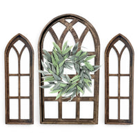 Set of 3 Farmhouse Wood Large Sunset Grove Window Collection- The Sunset Grove Collection + Wreath Option - Ranch Junkie LLC 