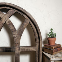 44 Inch Wall Wood Window Arch -Large Cathedral Window Frame-Sunset Grove Cathedral - Ranch Junkie LLC 