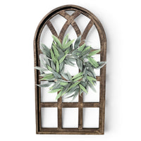 44 Inch Wall Wood Window Arch -Large Cathedral Window Frame-Sunset Grove Cathedral - Ranch Junkie LLC 