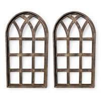 44 Inch Wall Wood Window Arch -Large Cathedral Window Frame-Sunset Grove Cathedral - Ranch Junkie LLC 