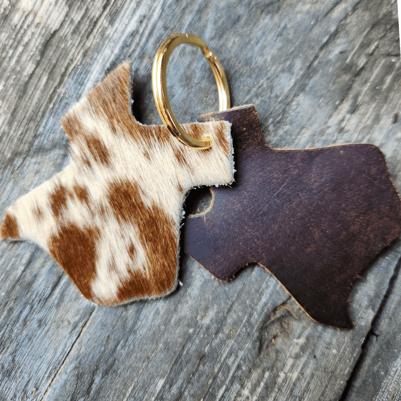 Texas Cowhide Leather Key Chain- Texas Key Fob · Ranch Junkie ...