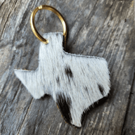 Texas Cowhide Leather Key Chain- Texas Key Fob key chainRanch Junkie